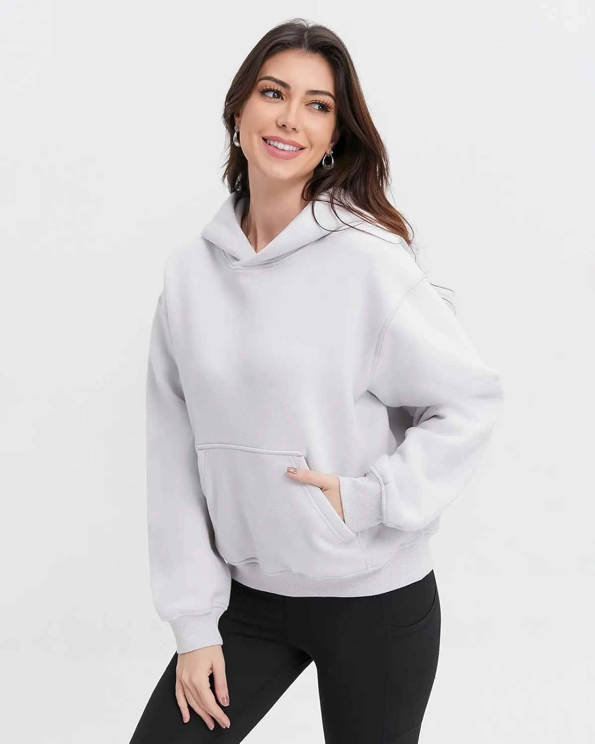 Womens Hoodies Long Sleeve Fleece Sweatshirts Pullover Top Cotton Fall/Winter 2024
