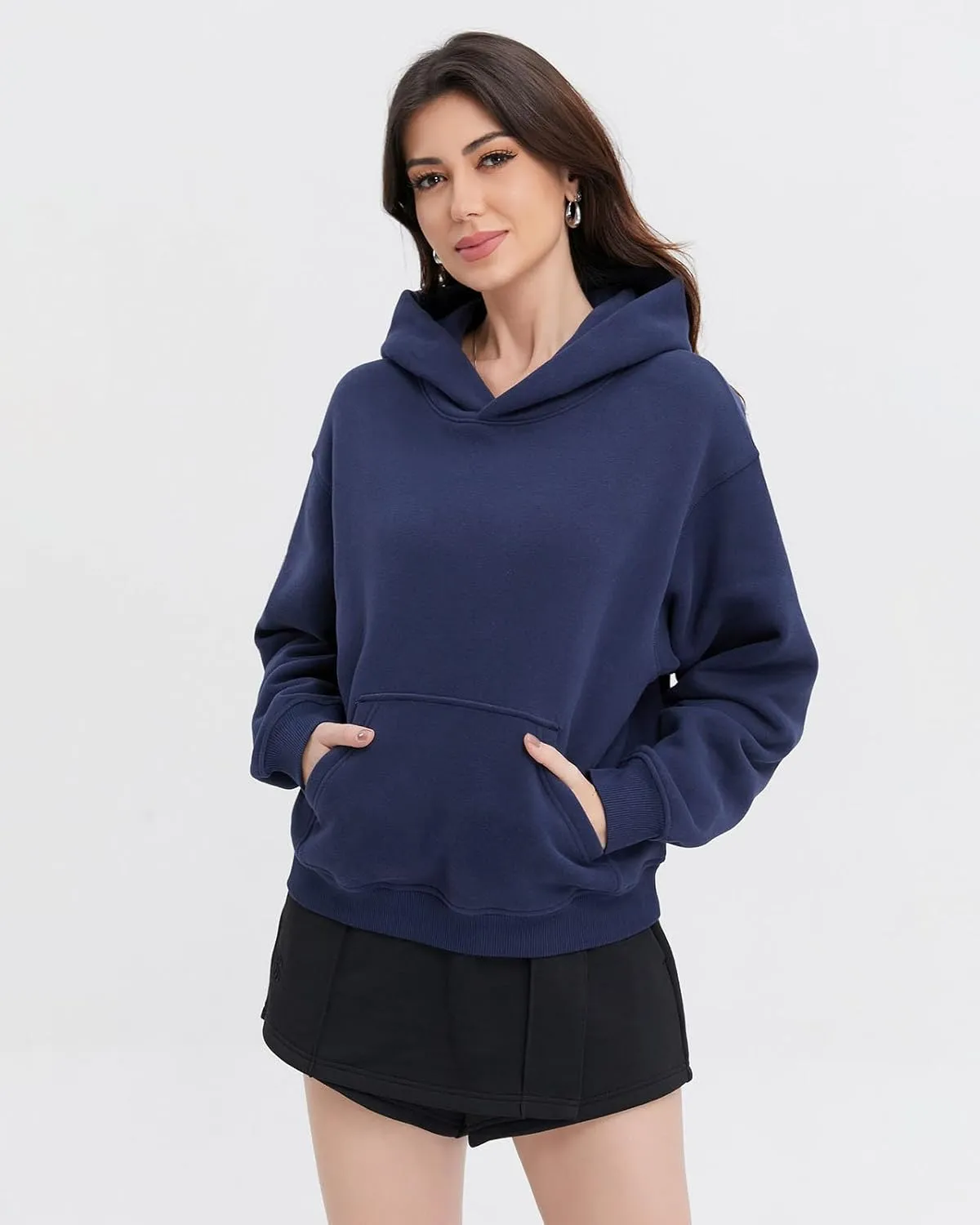 Womens Hoodies Long Sleeve Fleece Sweatshirts Pullover Top Cotton Fall/Winter 2024