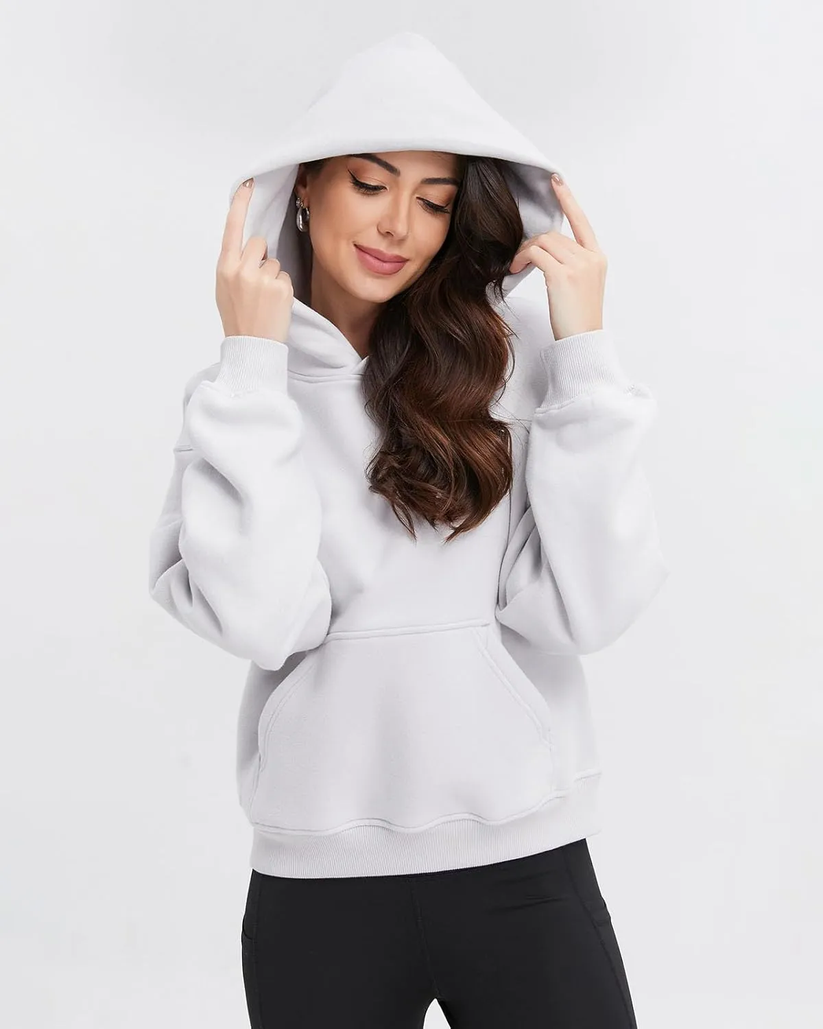 Womens Hoodies Long Sleeve Fleece Sweatshirts Pullover Top Cotton Fall/Winter 2024