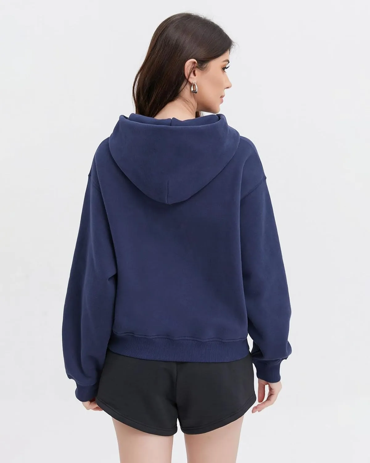 Womens Hoodies Long Sleeve Fleece Sweatshirts Pullover Top Cotton Fall/Winter 2024