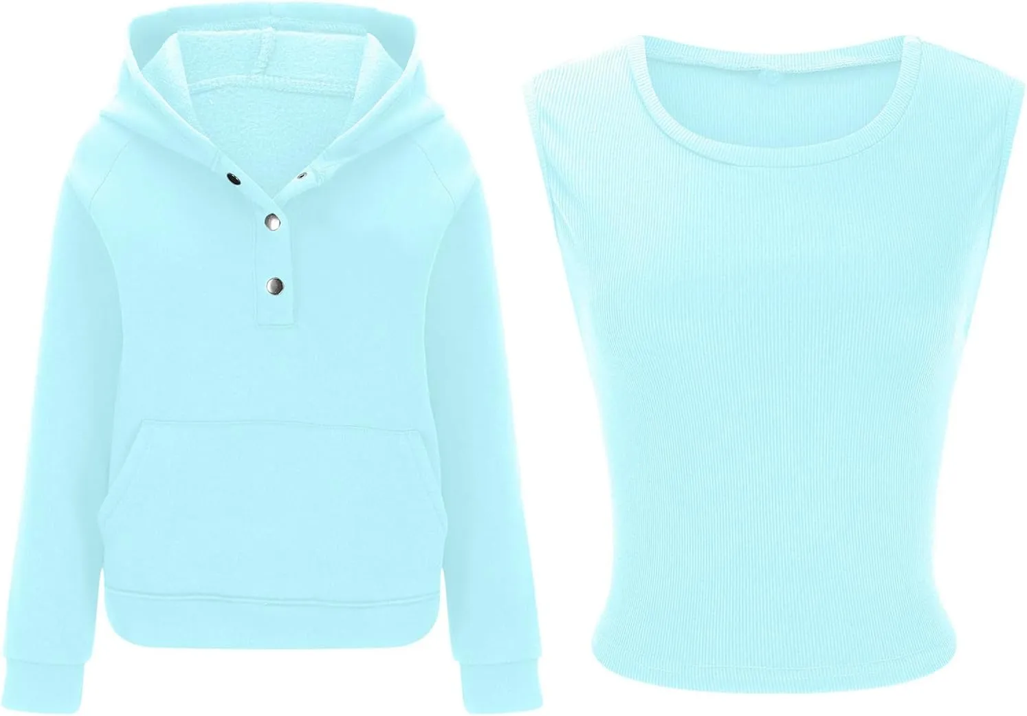Women's Hoodies Pullover Button Down Oversized Sweatshirts Long Sleeve Pullove Tops 2024 Fall Fashion Streetwear