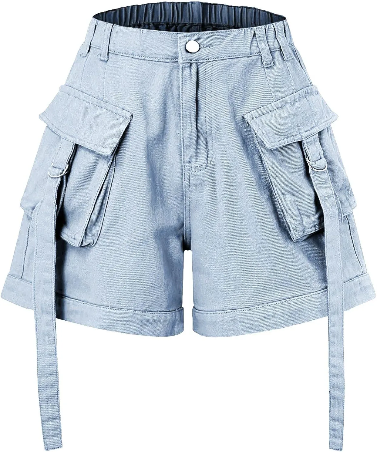 Womens Jean Shorts Mid Rise Stretchy 5 Inch Inseam Stretchy Denim Short Pants Casual Summer Lounge Jean Bike Shorts