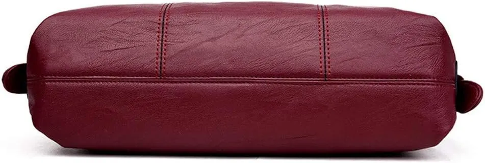 Womens Leather Top Handle Satchel Purse, Tote Handbag Large Capacity Shoulder Bag