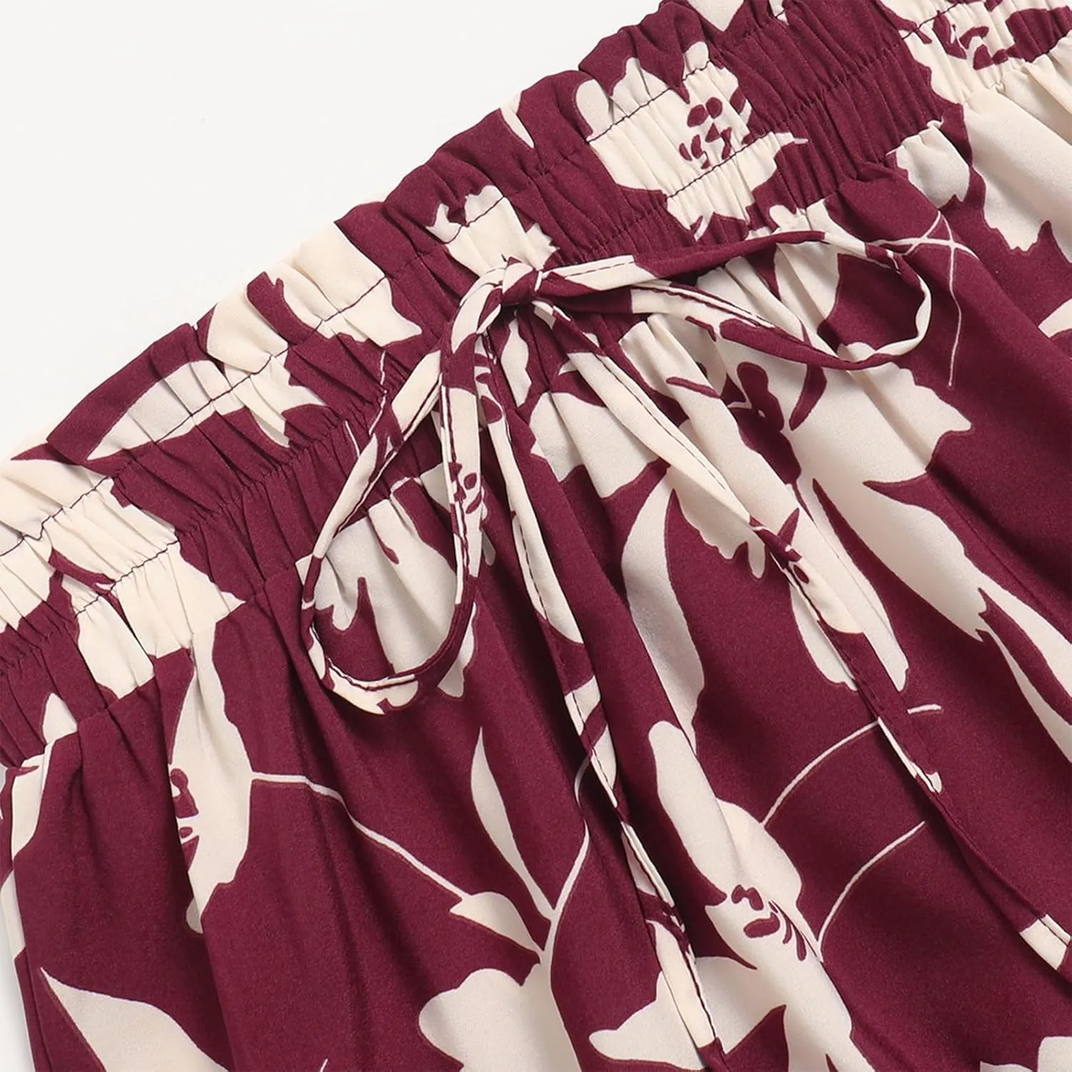 Women's Maxi Skirt 2025 Casual Loose Trendy Elastic Waist Floral Print Bohemian Sun A-Line Beach Skirts, S-XL