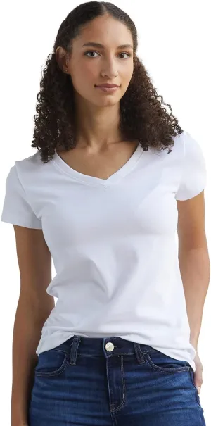 Women's Organic Pima Cotton Short Sleeve V-Neck T-Shirt