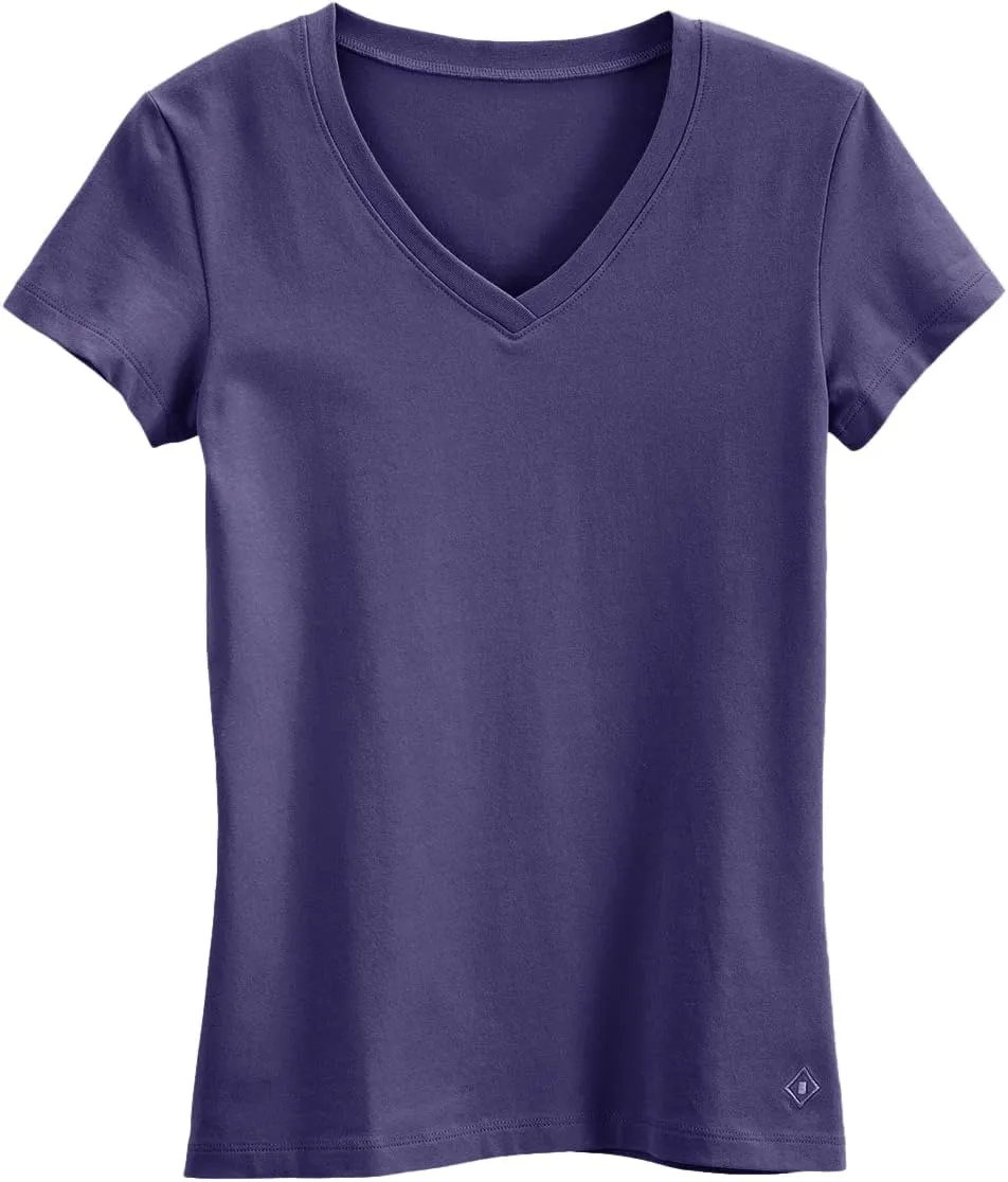 Women's Organic Pima Cotton Short Sleeve V-Neck T-Shirt