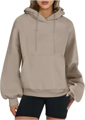 Womens Oversized Hoodies Casual Long Sleeve Fleece Sweatshirts Pullover Sweaters Teen Girls Preppy Tops Clothes