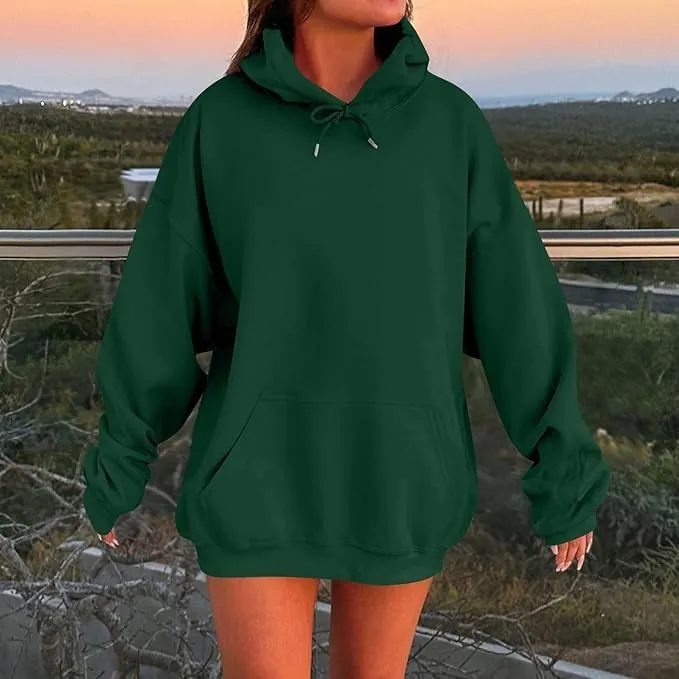 Womens Oversized Hoodies Winter Cute Sweatshirts Pullover 2024 Warm Clothes Fall Trendy Outfits Drawstring Sweater
