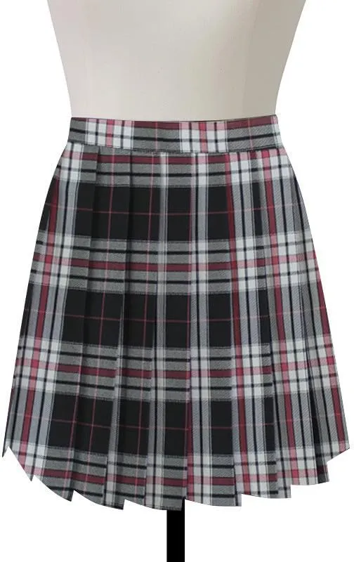 Women's Plaid Pleated Skirt Vintage High Waisted Uniform Preppy A-line Mini Skirts Fashion Short Skirt with Ties
