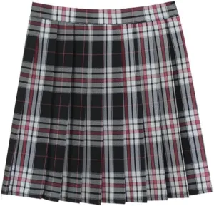 Women's Plaid Pleated Skirt Vintage High Waisted Uniform Preppy A-line Mini Skirts Fashion Short Skirt with Ties