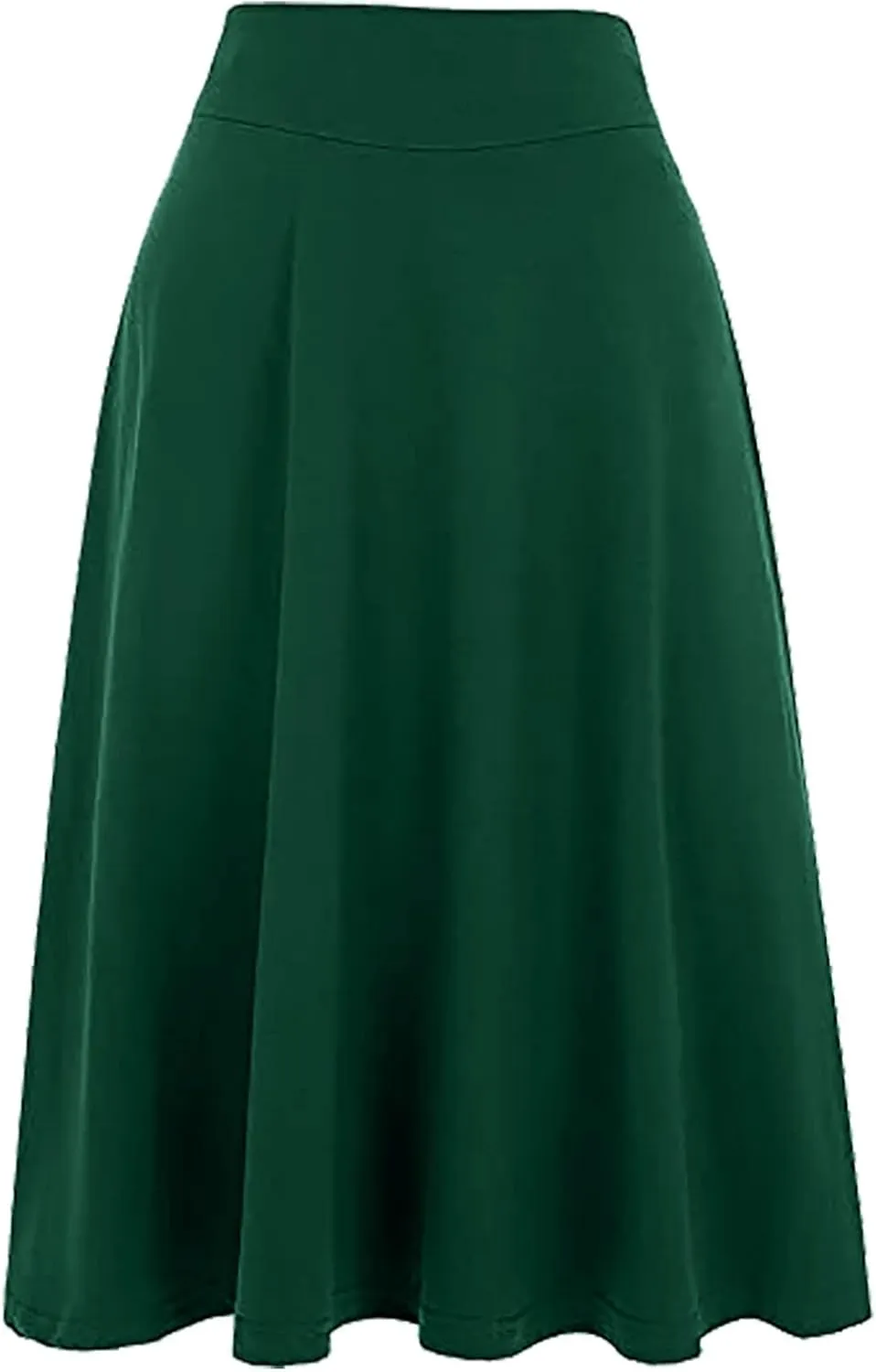 Women's Pleated Midi Skirts High Waist Flare A Line Plus Size Skirt Vintage 2025 Trendy Business Dress