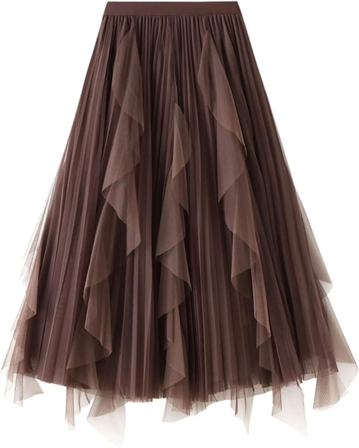 Women's Pleated Skirt Summer Long Beach Skirt Party Skirt Ladies High Waist Pleated A-Line Midi Skirt