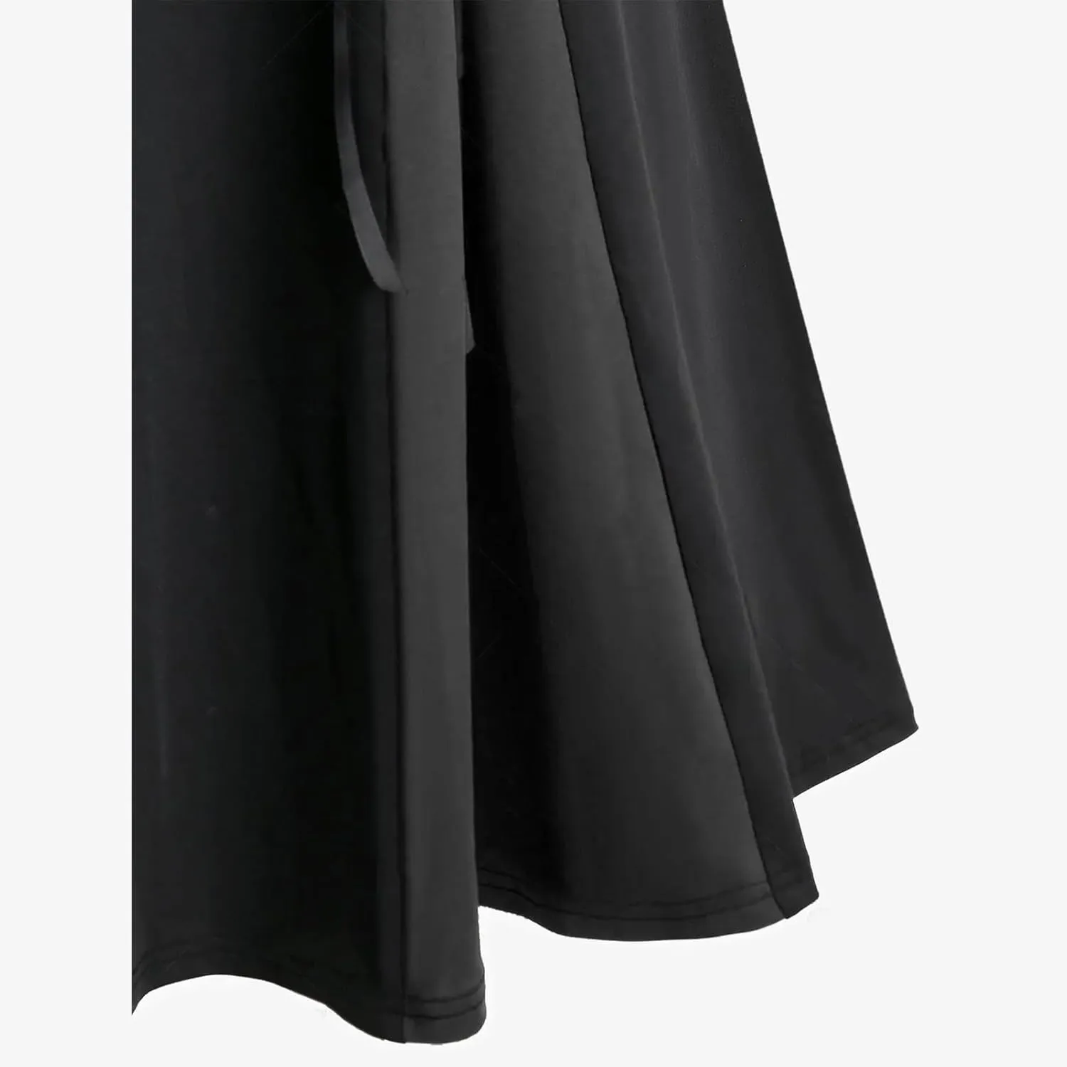 Women's Punk Retro Skirt Lace Up Skirts Ladies Halloween Costume Patchwork High Waist Midi Skirt Gothic Skirt