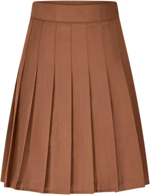 Womens School Uniform Cheerleader Skirts Summer Elastic Waist Athletic Pleated Skorts Plus Size Fashion Loose Skirt
