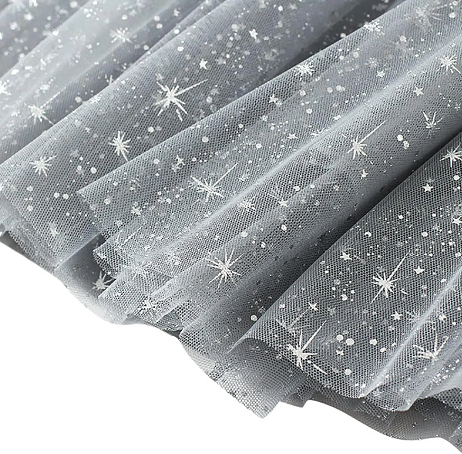 Womens Sequin Tulle Skirts Stretch Waist Layered Pleated A-Line Midi Skirt Prom Party Flowy Skirts