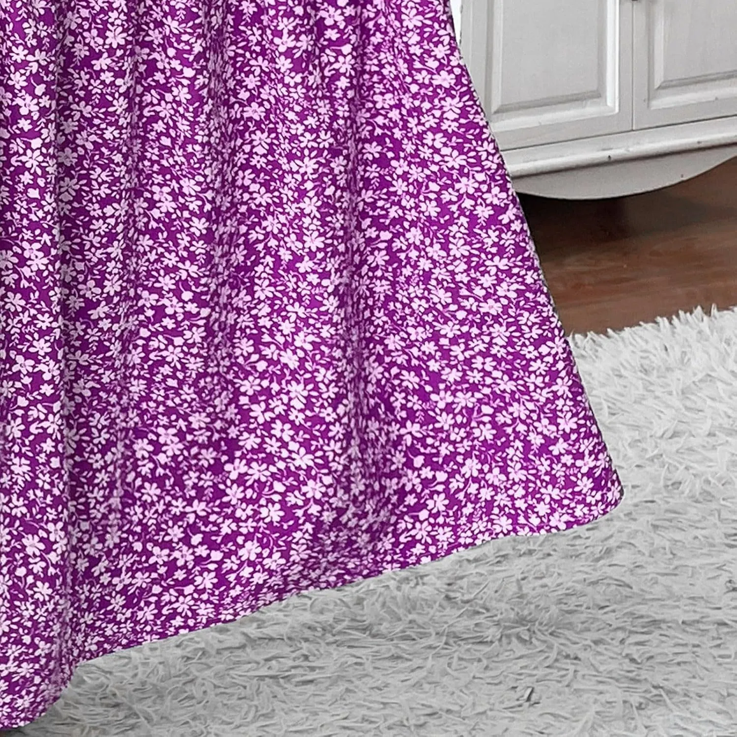 Women's Spring Skirts 2025 Summer Casual Loose Trendy Elastic Waist Floral Printed Bohemian Flowy Skirt, S-XL