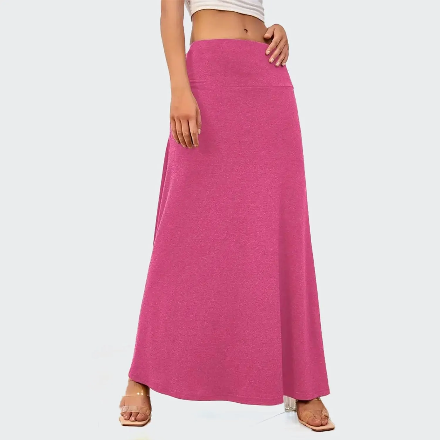 Women's Summer Skirts 2025 Bohemian High Waist Flowy Maxi Skirt A-Line Design