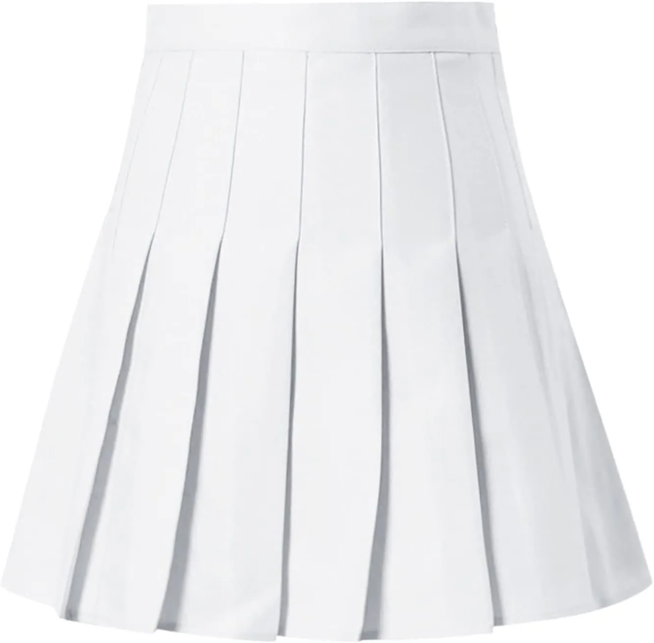 Women's Sundresses 2025 Summer Casual Loose Trendy Elastic High Waist Solid Color Pleated Sun Beach Mini Skirts, XS-3XL
