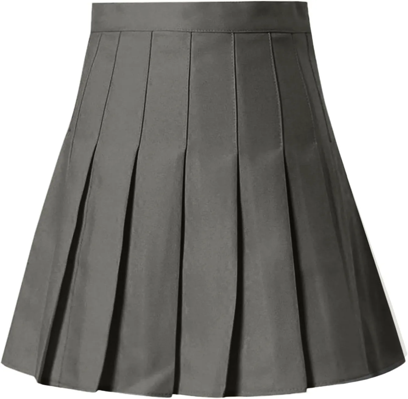 Women's Sundresses Summer Casual Loose Trendy Elastic High Waist Solid Color Pleated Sun Beach Mini Skirts, XS-3XL