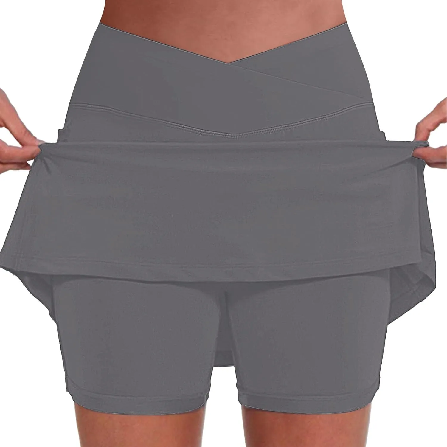 Women's Tennis Golf Skirts High Waisted Yoga Shorts for Athletic Skorts Sports Running Pickleball with Pockets