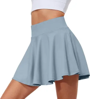 Women's Tennis Skirt with Shorts Underneath Summer Athletic Skorts with Pockets Y2k High Waisted Golf Skirt