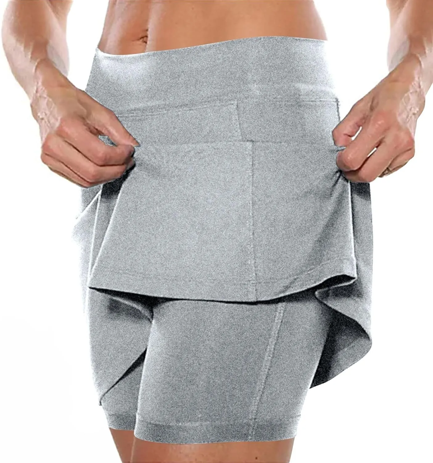 Women's Tennis Skirts Fashion Stretchy High Waist Golf Inner Shorts Sports Plus Size Solid Running Workout Athletic Skorts