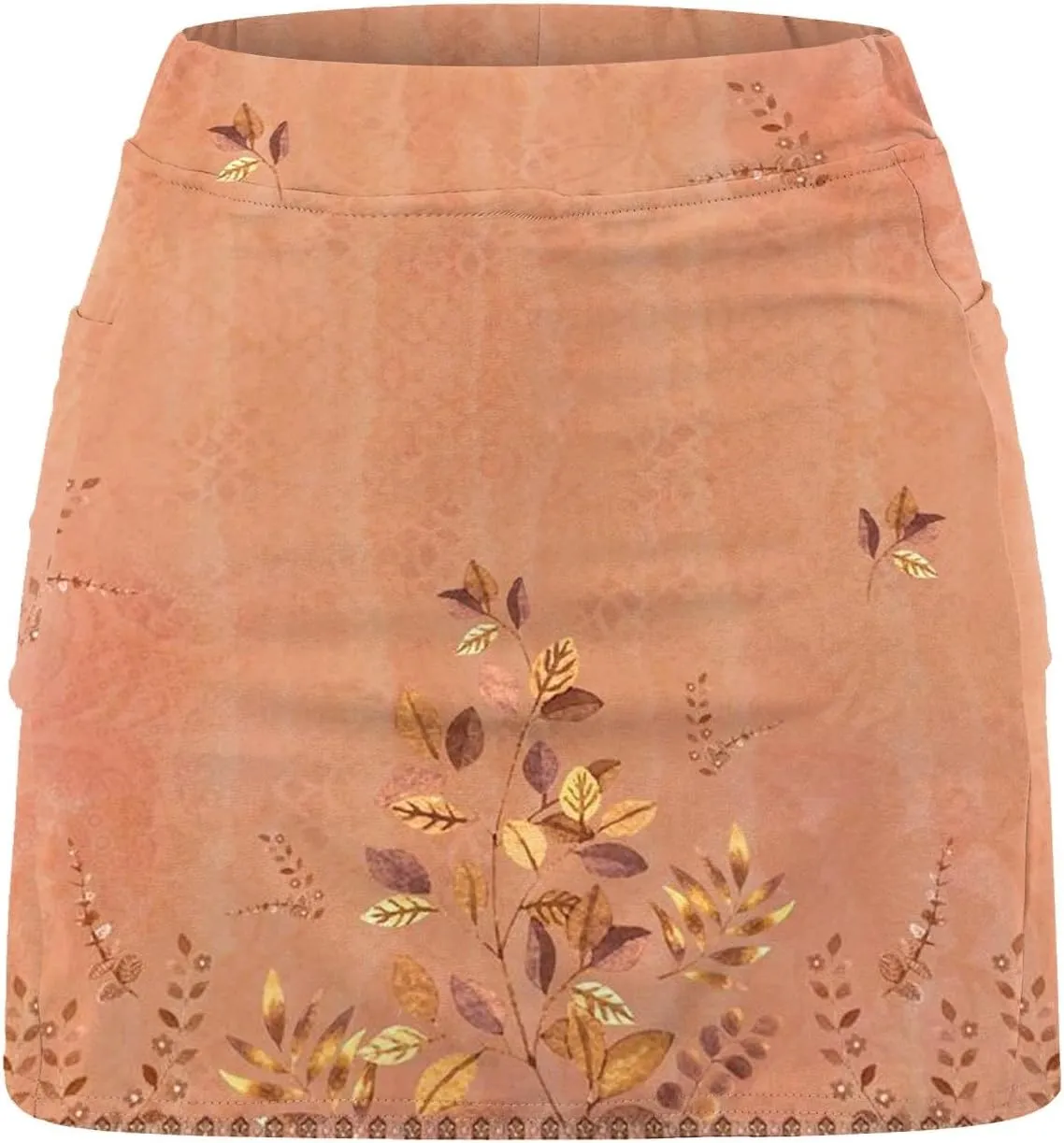 Womens Tennis Skirts with Pockets Tummy Control Floral Print Mini Skirt Workout Running Athletic Sports Golf Skorts Plus Size