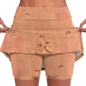 Womens Tennis Skirts with Pockets Tummy Control Floral Print Mini Skirt Workout Running Athletic Sports Golf Skorts Plus Size