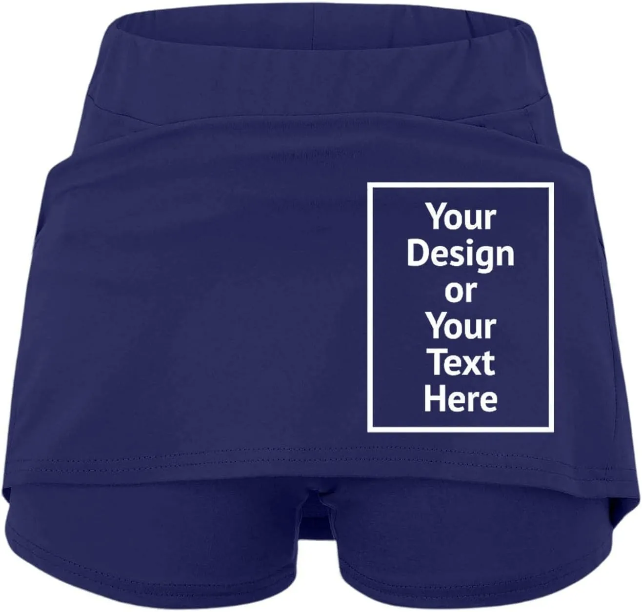 Women's Trendy 2 in 1 Skorts Tummy Control Active Elastic Waist Gym Skirt Shorts Soft Comfy Workout Athletic Shorts