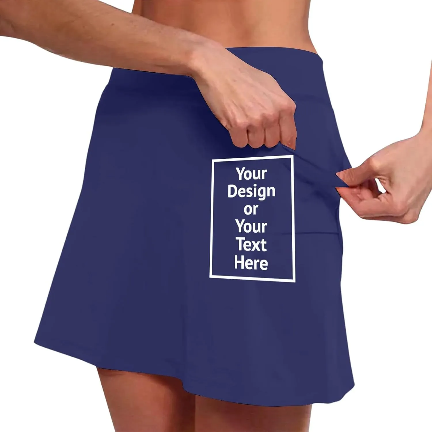 Women's Trendy 2 in 1 Skorts Tummy Control Active Elastic Waist Gym Skirt Shorts Soft Comfy Workout Athletic Shorts