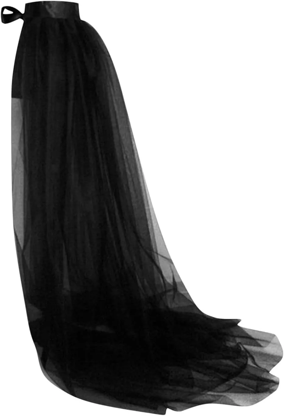 Women's Tulle Tutu Long Skirts Wedding Party Cocktail Prom Skirts Bandage Mesh Maxi Overskirt Overlay Long Bridal Dress