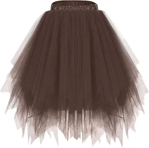 Women's Tutu Skirt 2025 Dressy Vintage Ballet Bubble Dance Skirts Casual Layered Mesh Cosplay Party Mini Skirt