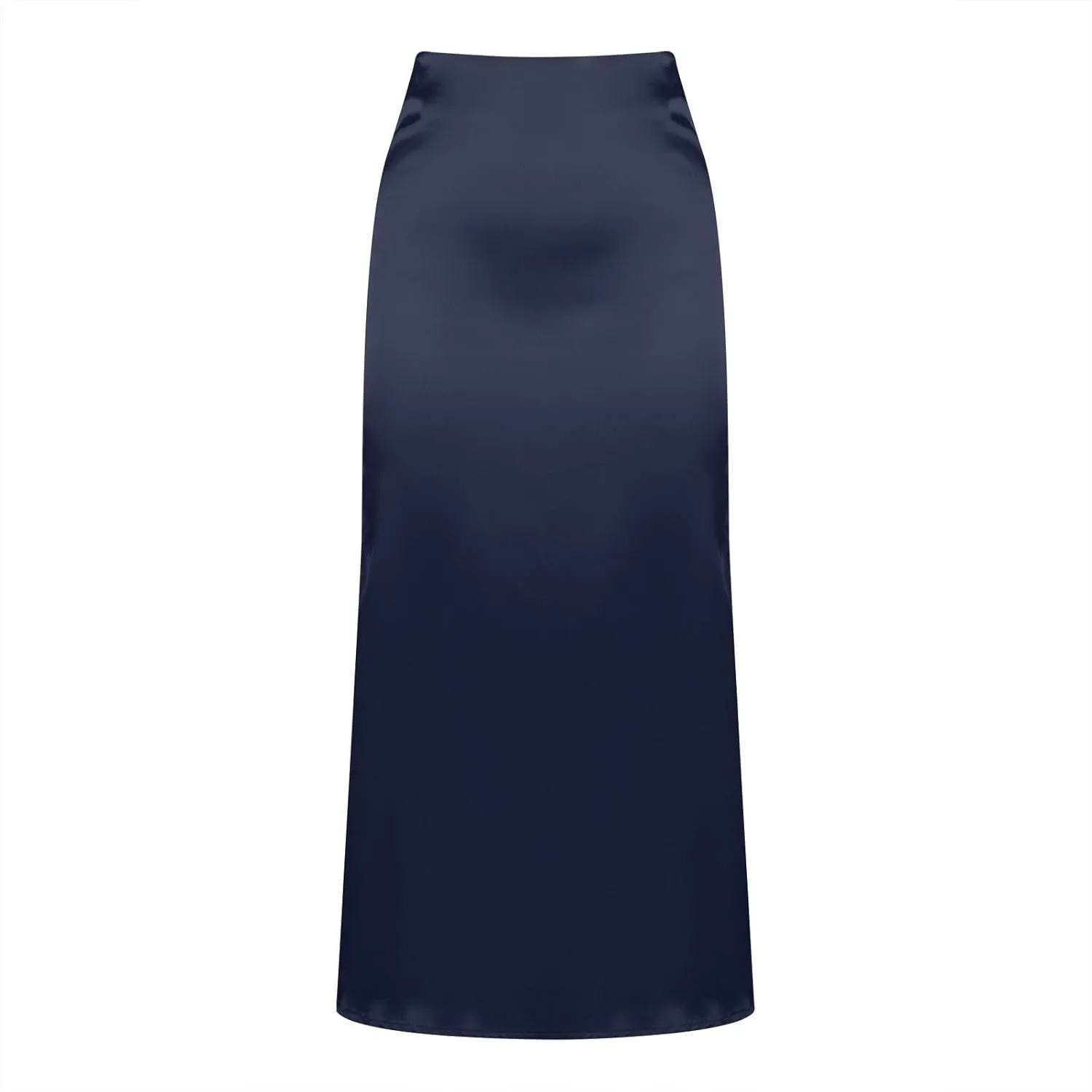 Xiaojmake Satin Skirts for Women Trendy High Waisted Waistband Flared Casual A Line Midi Skirt Zipper Elegant Work Skirts
