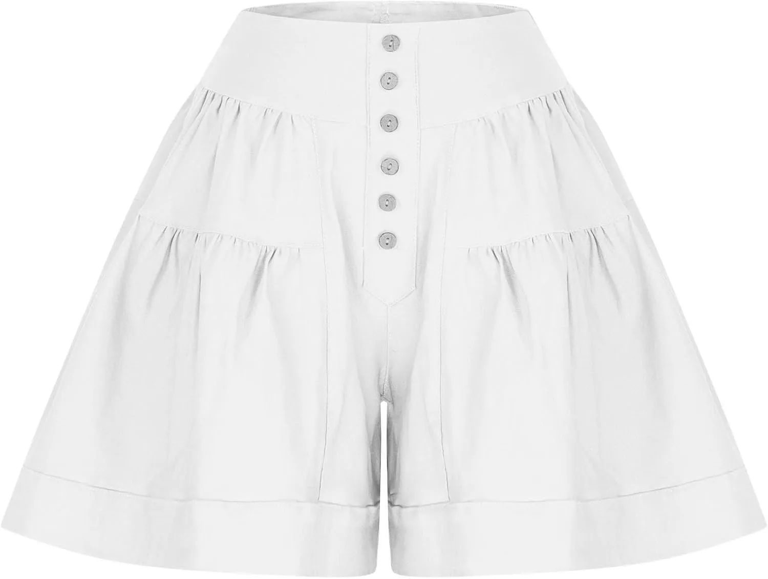 Xiaojmake Womens Denim Shorts Summer Loose High Waisted Wide Leg Flowy Short Front Buttons Pleated Jean Shorts 2025 Fashion