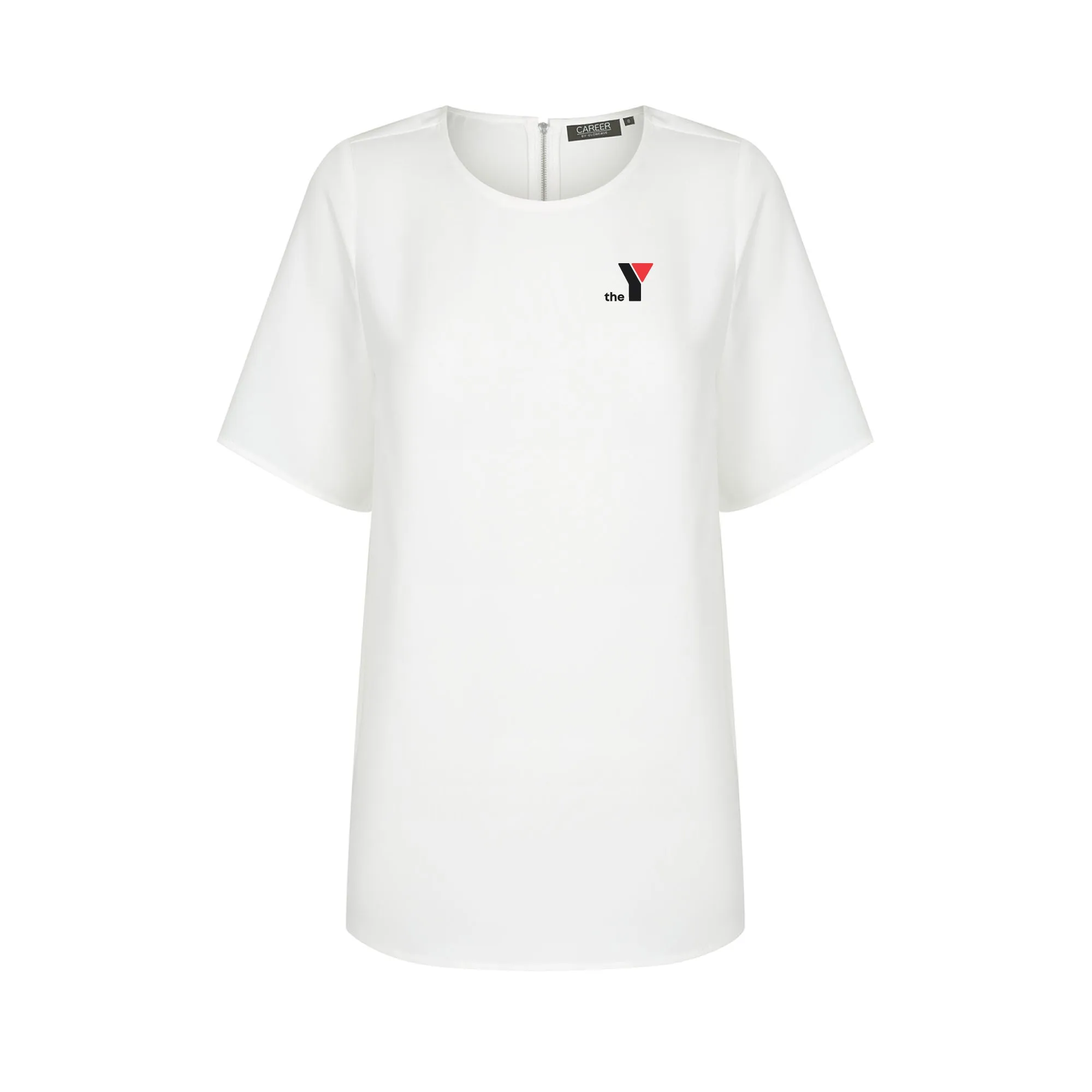 Y Womens Short Sleeve Soft Top - Ivory