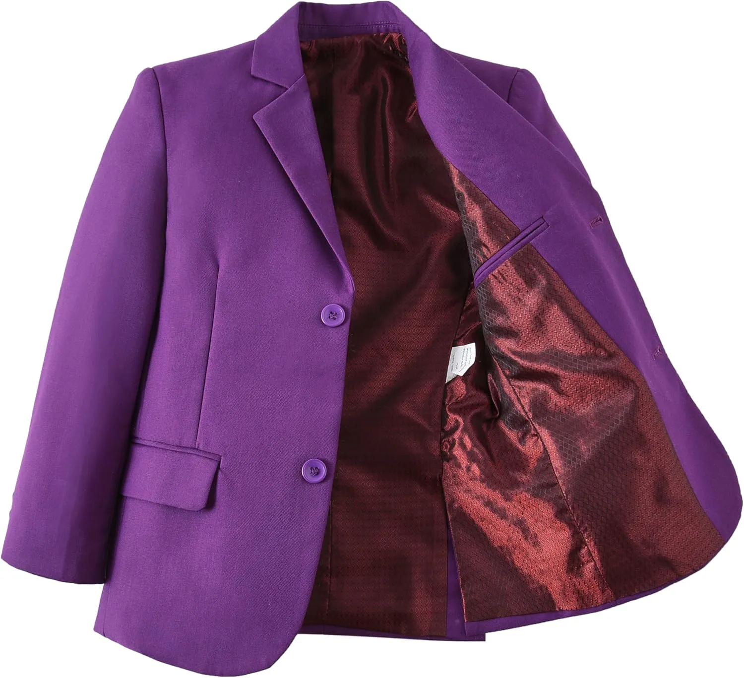 Yanlu Boys Suits Blazer Burgundy Slim Fit Boy Suit Coat