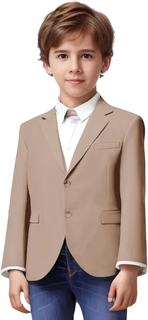 Yanlu Boys Suits Blazer Burgundy Slim Fit Boy Suit Coat