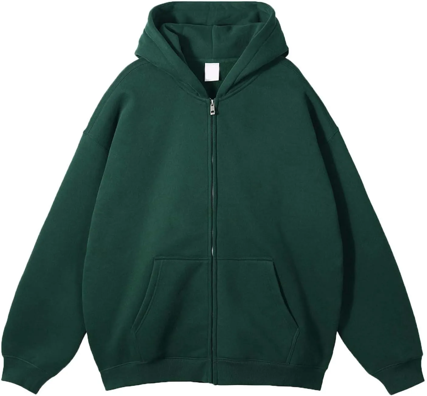 Zip Up Hoodies for Men Heavyweight Long Sleeve Pullover Solid Color with Pockets Hooded Fall and Winter Tops 2024