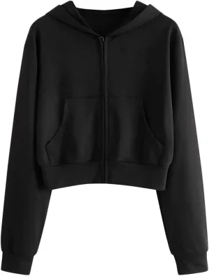 Zip Up Hoodies for Women Casual Solid Long Sleeve Zipper Pocket Shirt Hooded Sweatshirt Tops Hoodie Women plus Size