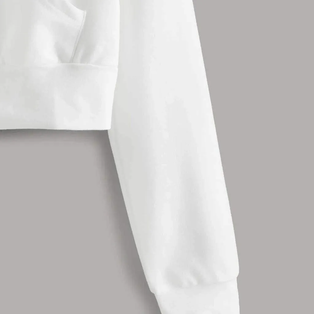 Zip Up Hoodies for Women Casual Solid Long Sleeve Zipper Pocket Shirt Hooded Sweatshirt Tops Hoodie Women plus Size