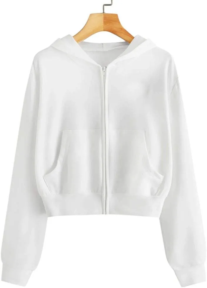 Zip Up Hoodies for Women Casual Solid Long Sleeve Zipper Pocket Shirt Hooded Sweatshirt Tops Hoodie Women plus Size