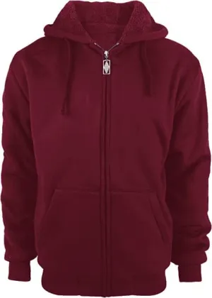 ZITY Winter Jackets for Men Graphic Design Print Heavyweight Hooded Sweatshirt Warm Sherpa Lined Coats